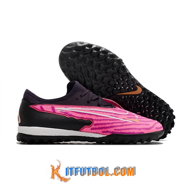 Nike Botas De Fútbol React Phantom GX Pro TF Negro/Rosa