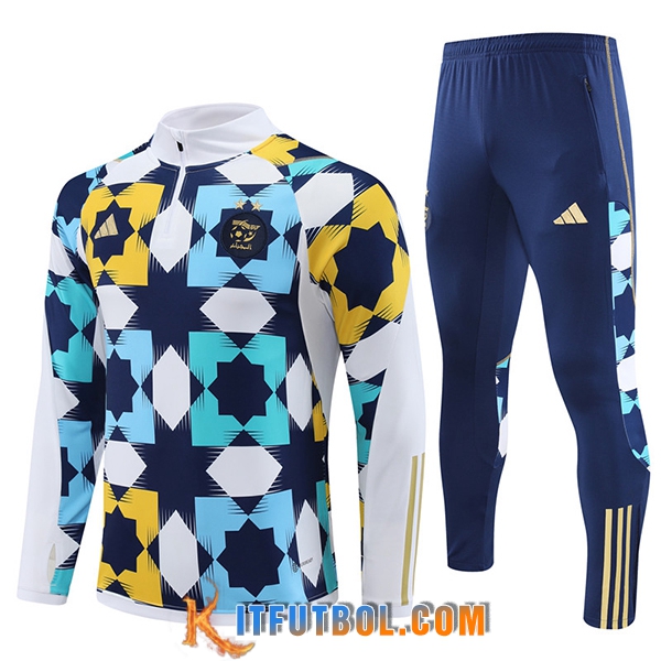 Chandal Equipos De Futbol Algeria Blanco/Azul/Amarillo 2023/2024