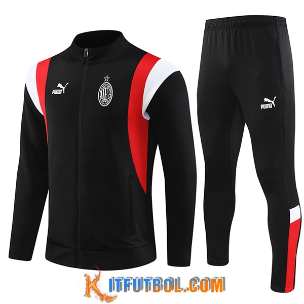 Chandal Equipos De Futbol - Chaqueta AC Milan Negro 2023/2024