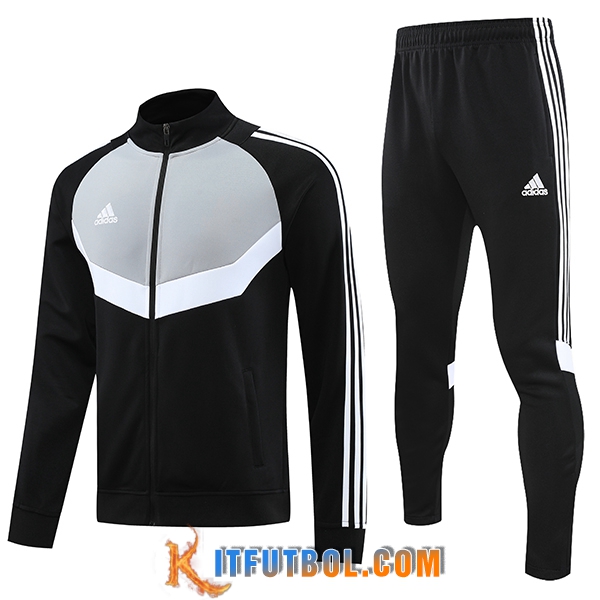 Chandal Equipos De Futbol - Chaqueta Adidas Negro/Gris 2023/2024