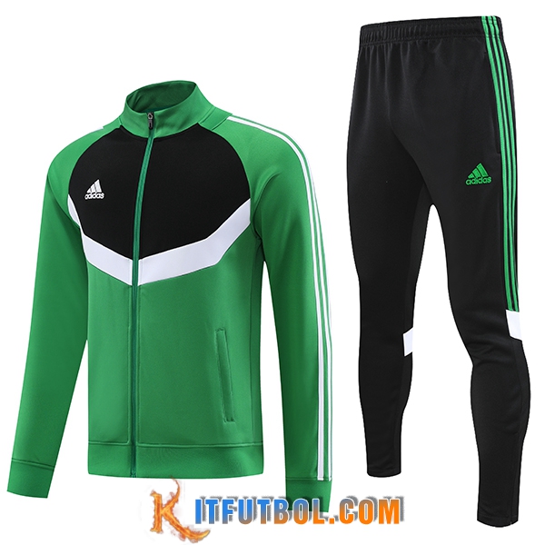 Chandal Equipos De Futbol - Chaqueta Adidas Verde/Negro 2023/2024