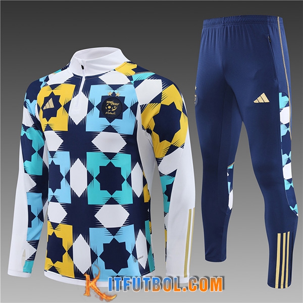Chandal Equipos De Futbol Algeria Ninos Blanco/Azul/Amarillo 2023/2024