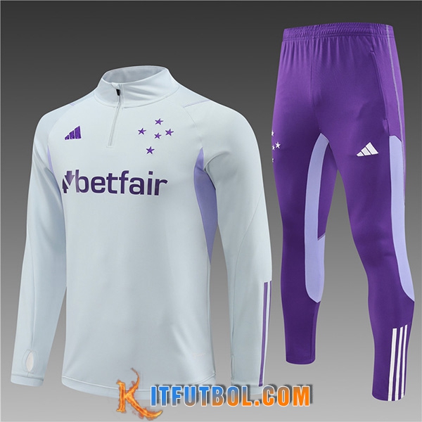 Chandal Equipos De Futbol Cruzeiro EC Ninos Gris Claro 2023/2024