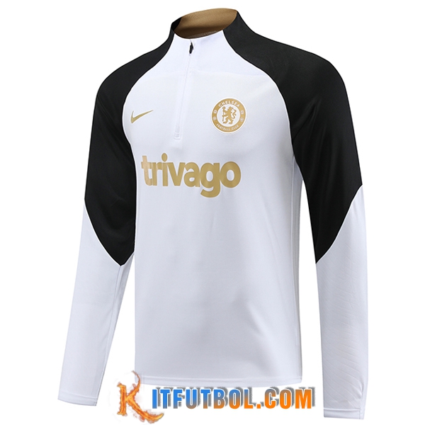 Sudadera De Entrenamiento FC Chelsea Blanco 2023/2024