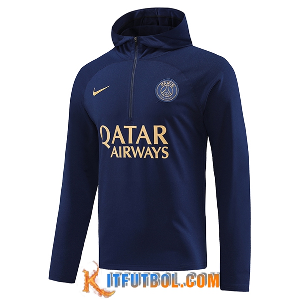 Sudadera De Entrenamiento Capucha PSG Azul marino 2023/2024