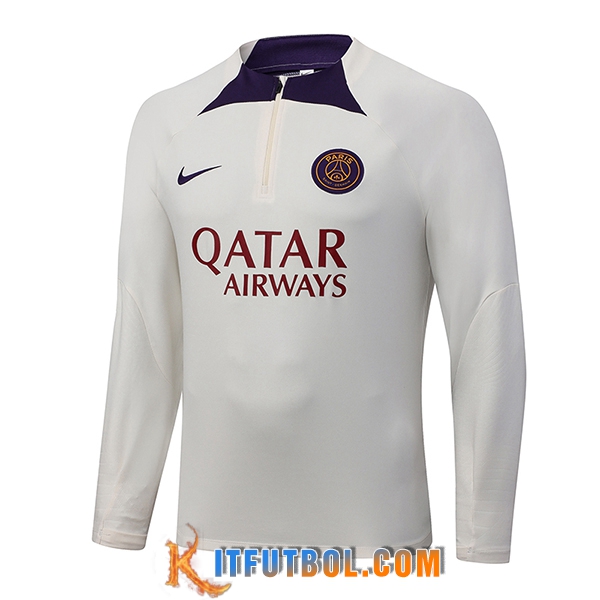Sudadera De Entrenamiento PSG Blanco 2023/2024