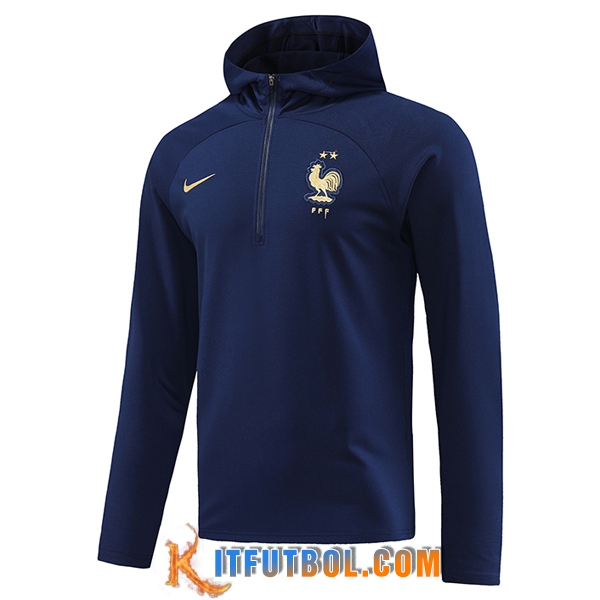 Sudadera De Entrenamiento Capucha Francia Azul marino 2023/2024