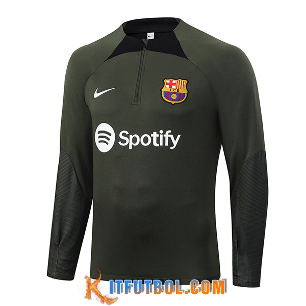 Sudadera De Entrenamiento FC Barcellona Verde 2023/2024