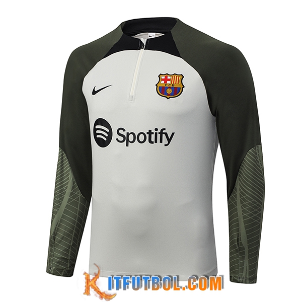 Sudadera De Entrenamiento FC Barcellona Gris Claro 2023/2024