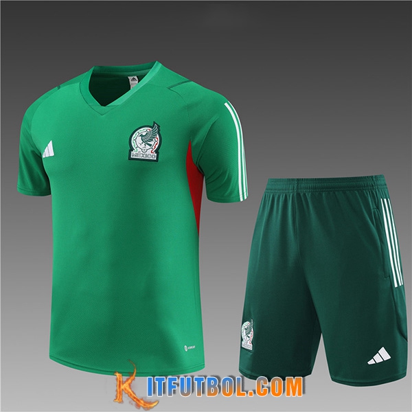 Camiseta Entrenamiento + Cortos México Ninos Verde 2023/2024