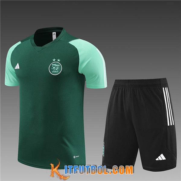 Camiseta Entrenamiento + Cortos Argelia Ninos Verde 2023/2024