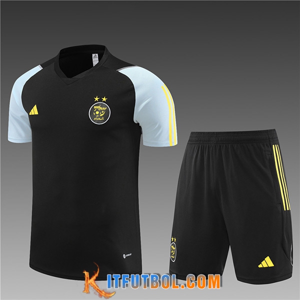 Camiseta Entrenamiento + Cortos Argelia Ninos Negro 2023/2024