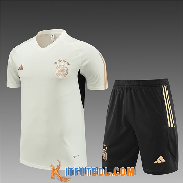 Camiseta Entrenamiento + Cortos Alemania Ninos Blanco 2023/2024