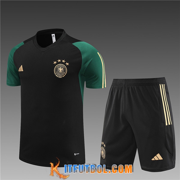Camiseta Entrenamiento + Cortos Alemania Ninos Negro 2023/2024
