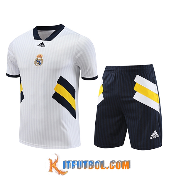 Camiseta Entrenamiento + Cortos Real Madrid Blanco 2023/2024 -04