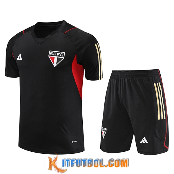 Camiseta Entrenamiento + Cortos Sao Paulo FC Negro 2023/2024 -02