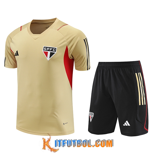 Camiseta Entrenamiento + Cortos Sao Paulo FC Marrón 2023/2024