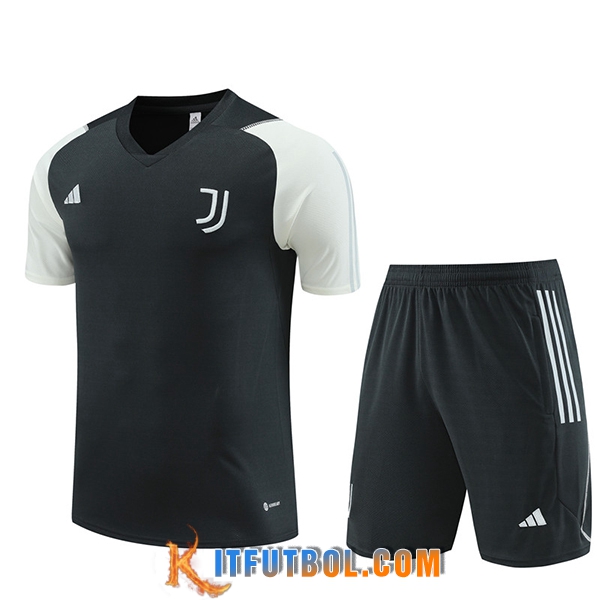 Camiseta Entrenamiento + Cortos Juventus Gris Oscuro 2023/2024