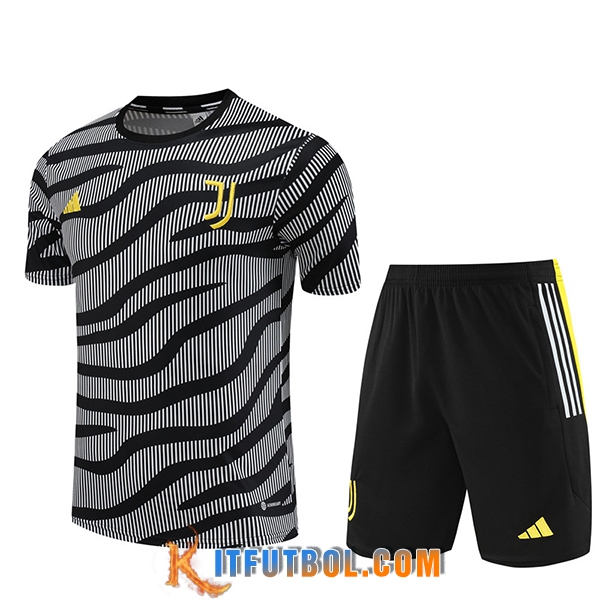 Camiseta Entrenamiento + Cortos Juventus Negro/Blanco 2023/2024