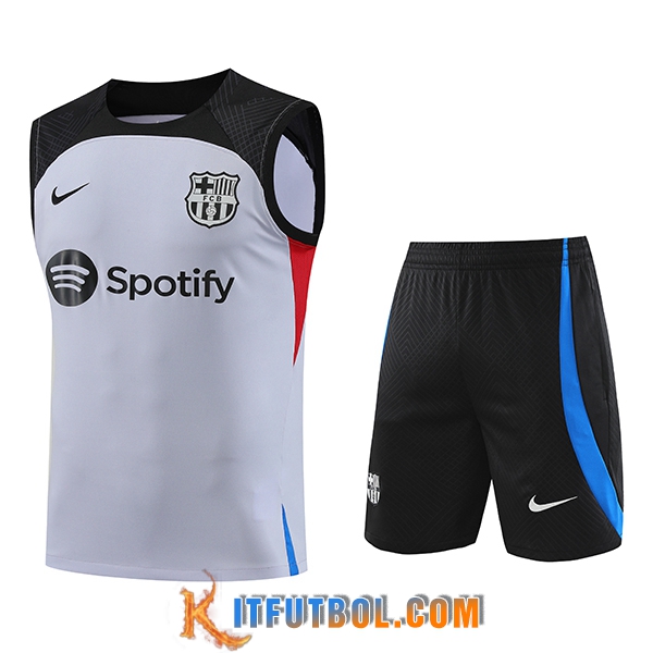 Camiseta Entrenamiento sin mangas + Cortos FC Barcelona Gris 2023/2024