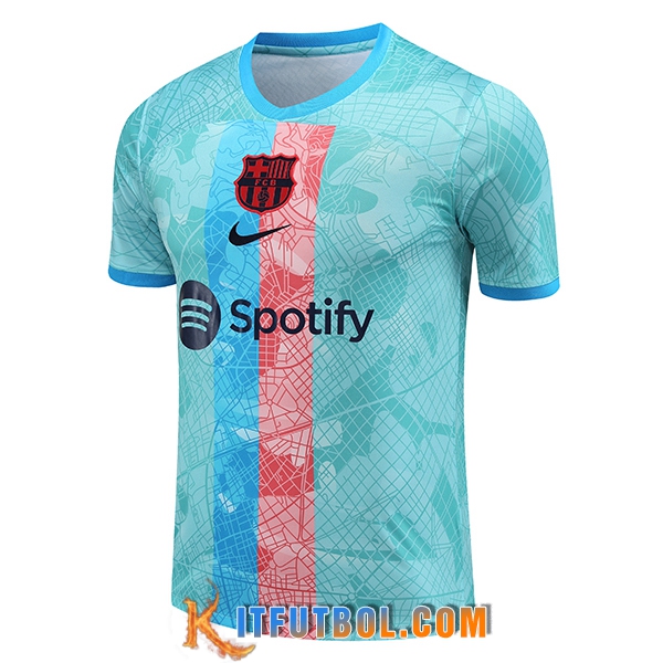 Camiseta Entrenamiento FC Barcelona Azul Claro 2023/2024