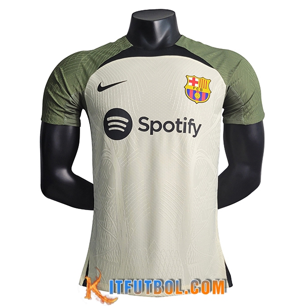 Camiseta Entrenamiento FC Barcelona Blanco/Verde 2023/2024