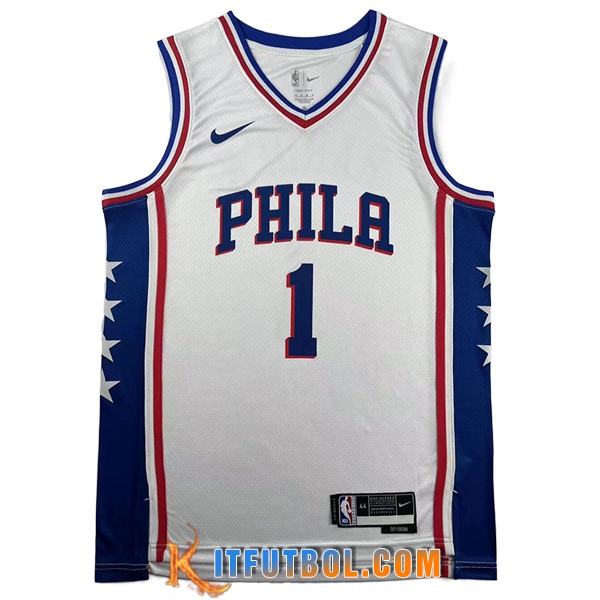 Camisetas Philadelphia 76ers (HARDEN #1) 2023/24 Blanco