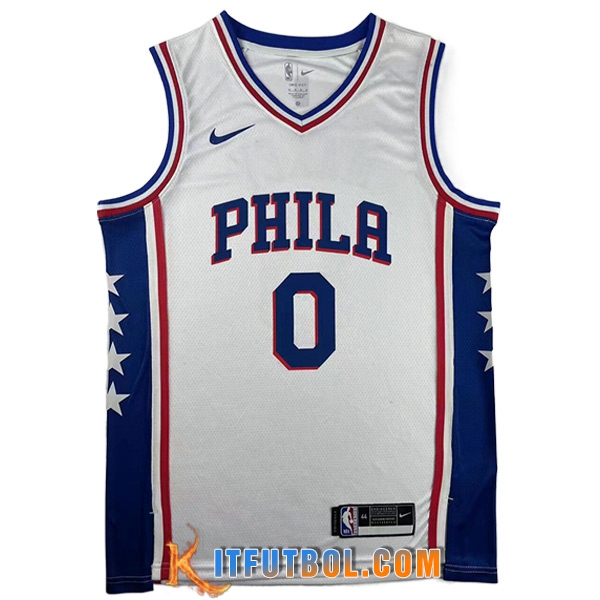 Camisetas Philadelphia 76ers (MAXEY #0) 2023/24 Blanco