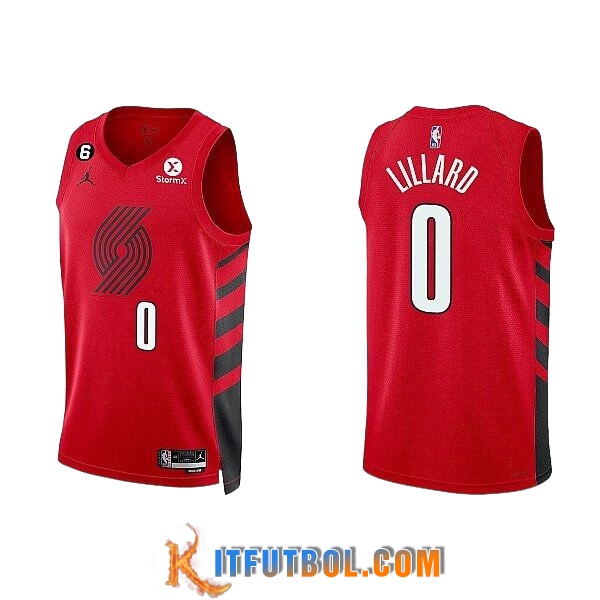 Camisetas Portland Trail Blazers (LILLAED #0) 2023/24 Rojo