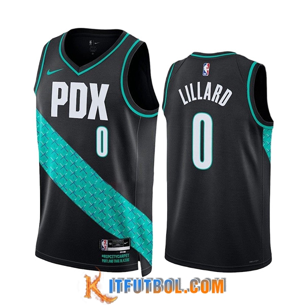 Camisetas Portland Trail Blazers (LILLAED #0) 2023/24 Negro