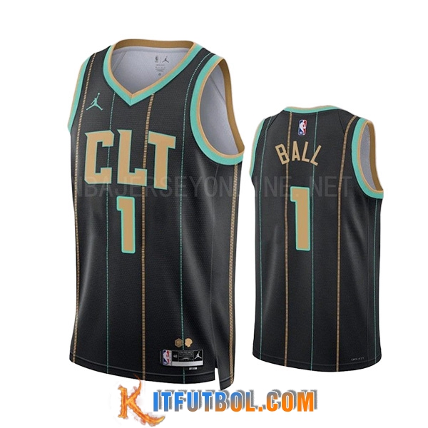 Camisetas Charlotte Hornets (BALL #1) 2023/24 Negro