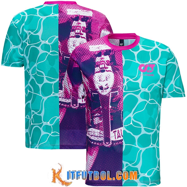 Camiseta de manga corta F1 RedBull Racing Team Verde/Violeta 2023