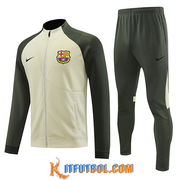 Chandal Equipos De Futbol - Chaqueta FC Barcelona Marrón/Verde 2023/2024