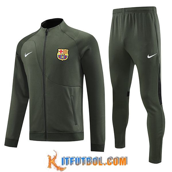 Chandal Equipos De Futbol - Chaqueta FC Barcelona Verde 2023/2024