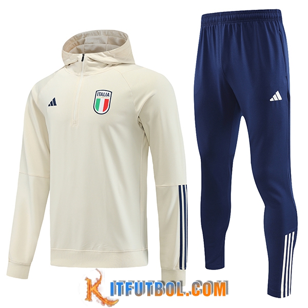Chaqueta Con Capucha Chandal Italia Blanco 2023/2024
