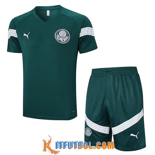 Camiseta Entrenamiento + Cortos Palmeiras Verde 2023/2024 -02