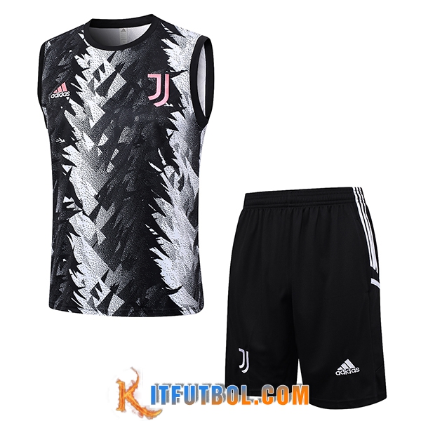 Camiseta Entrenamiento sin mangas + Cortos Juventus Negro/Blanco 2023/2024 -02