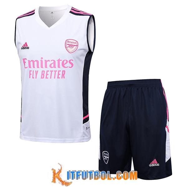 Camiseta Entrenamiento sin mangas + Cortos Arsenal Blanco 2023/2024 -02
