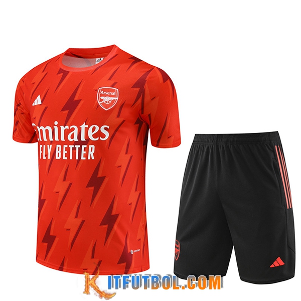 Camiseta Entrenamiento + Cortos Arsenal Naranja 2023/2024