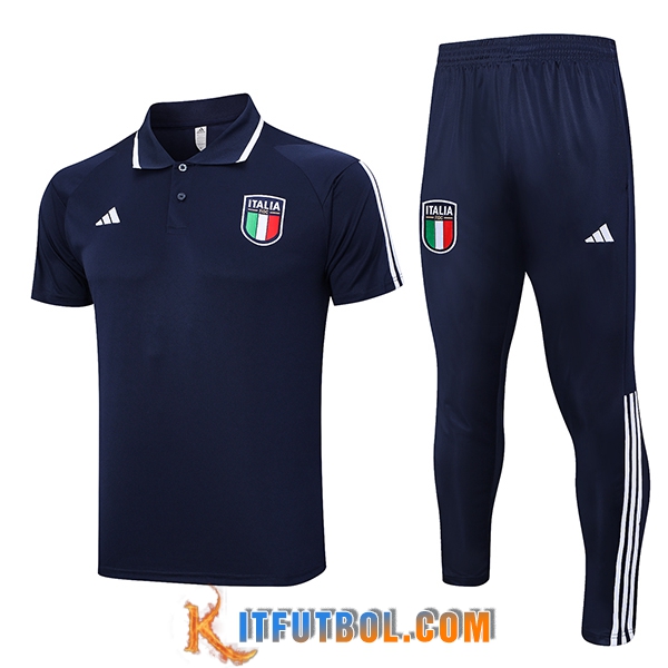 Camiseta Polo Italia Azul marino 2023/2024 -02