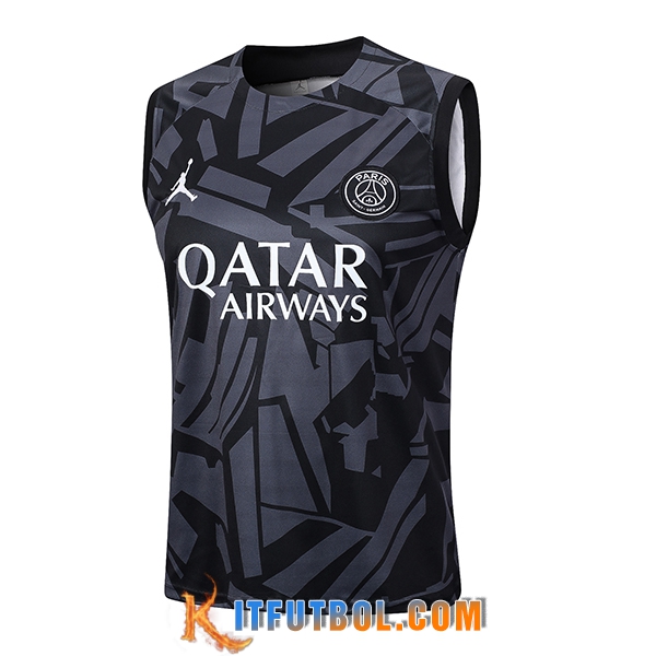 Chalecos De Futbol Jordan PSG Negro/Gris 2023/2024