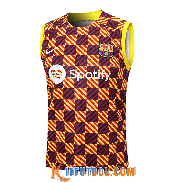 Chalecos De Futbol FC Barcelona Amarillo 2023/2024 -02