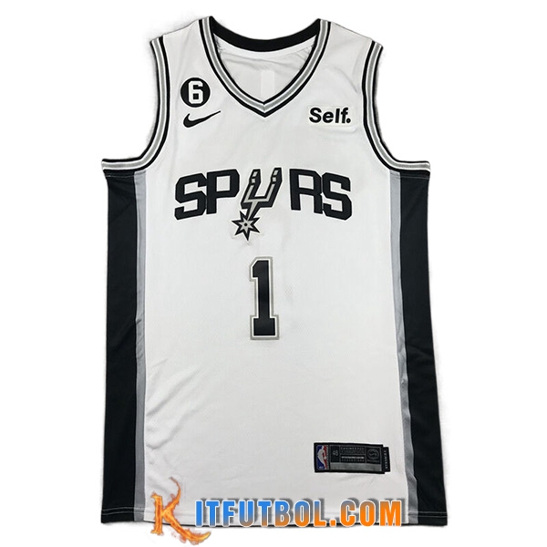 Camisetas San Antonio Spurs (WEMBANYAMA #1) 2023/24 Blanco