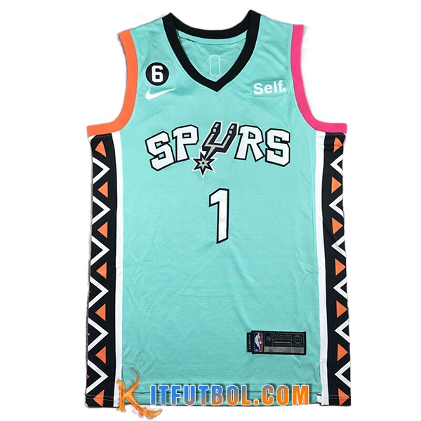 Camisetas San Antonio Spurs (WEMBANYAMA #1) 2023/24 Verde