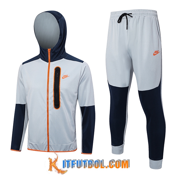 Chaqueta Con Capucha Chandal Rompevientos Chaqueta Nike Gris 2023/2024