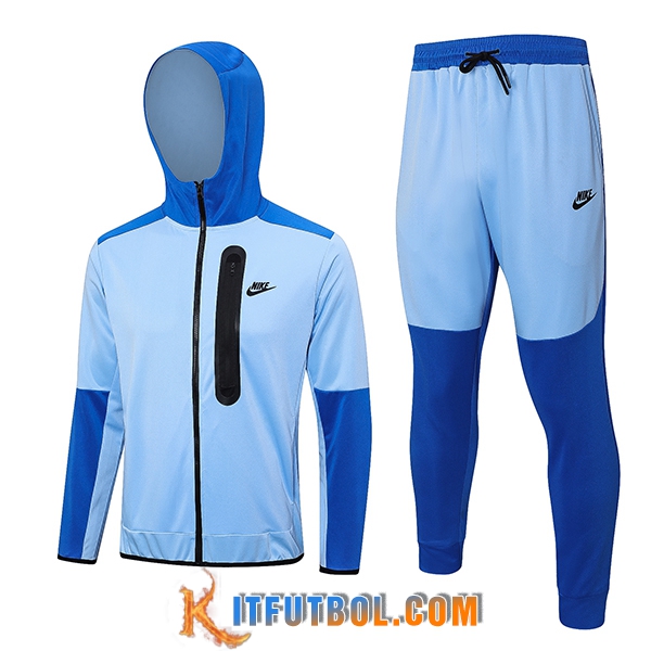 Chaqueta Con Capucha Chandal Rompevientos Chaqueta Nike Azul Claro 2023/2024