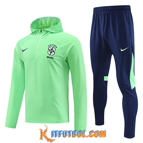 Chaqueta Con Capucha Chandal Brasil Verde 2023/2024