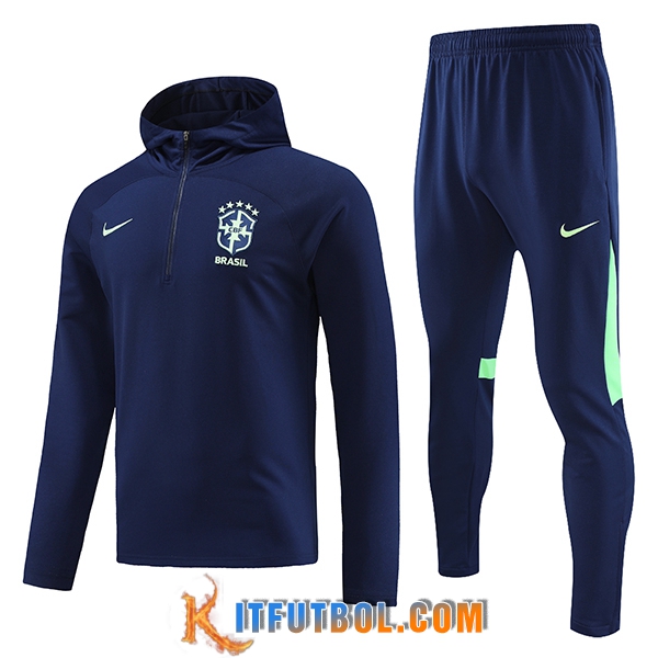 Chaqueta Con Capucha Chandal Brasil Azul marino 2023/2024