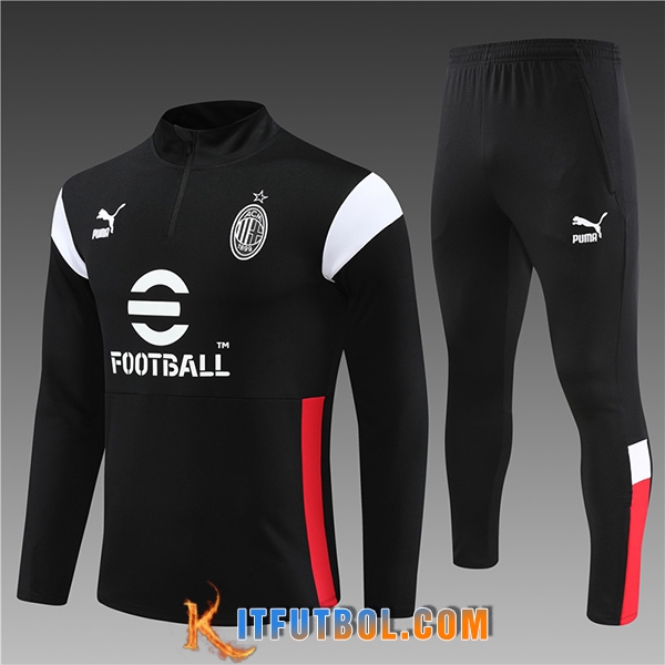 Chandal Equipos De Futbol AC Milan Ninos Negro 2023/2024