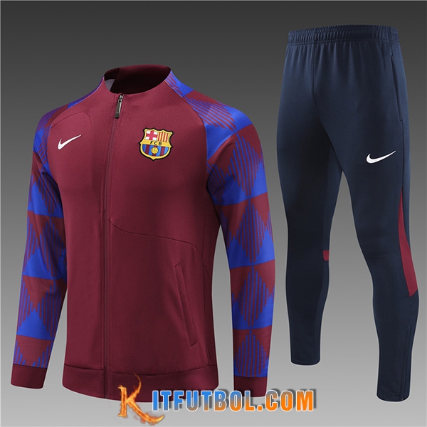 Chandal Equipos De Futbol - Chaqueta FC Barcelona Ninos Rojo 2023/2024